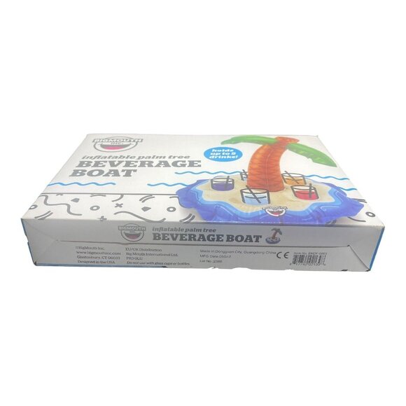 Big Mouth Inflatable Palm Tree Beverage Boat Holds Up To 5 Drinks New In Box - Picture 7 of 8